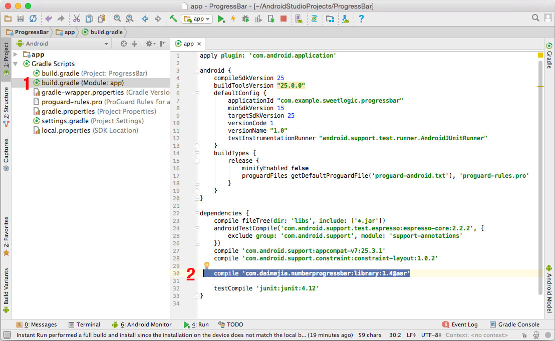 build gradle in android studio