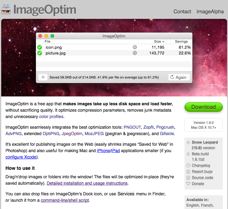 imageoptim with webpacker