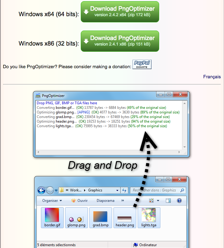 drag and drop to png optimizer